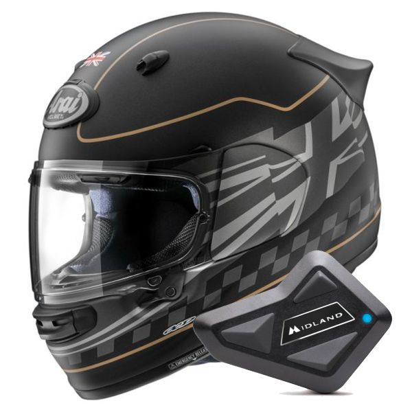 Pack Casque Kit Bluetooth Et Intercom Arai Quantic Dark Citizen