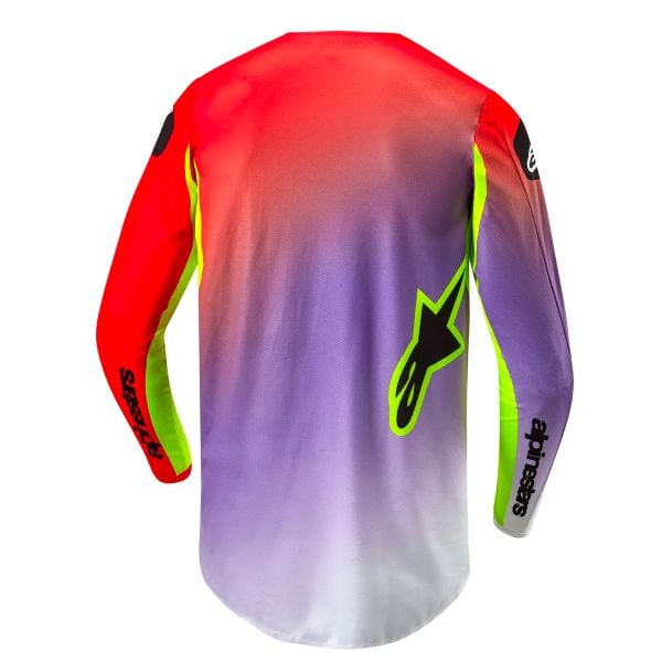 Maillot Cross Alpinestars Fluid Lucent White Neon Red Yellow Fluo En