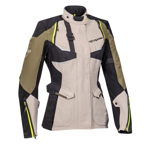 Veste Moto Ixon Eddas Lady Grege Khaki Black Au Meilleur Prix Icasque