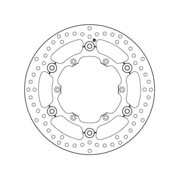 Disque De Frein Brembo Brembo Serie Oro Rond Flottant 78B40848 Au