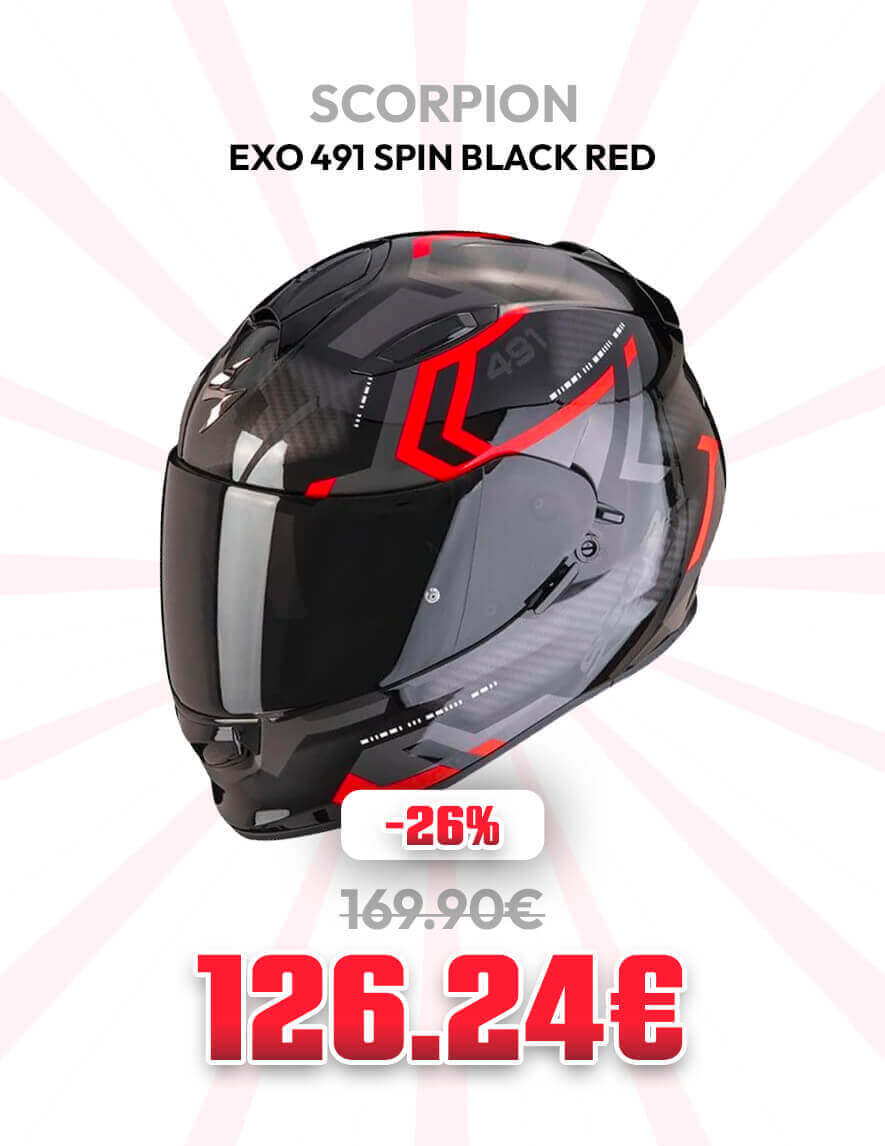 SCORPION EXO 491 SPIN BLACK RED