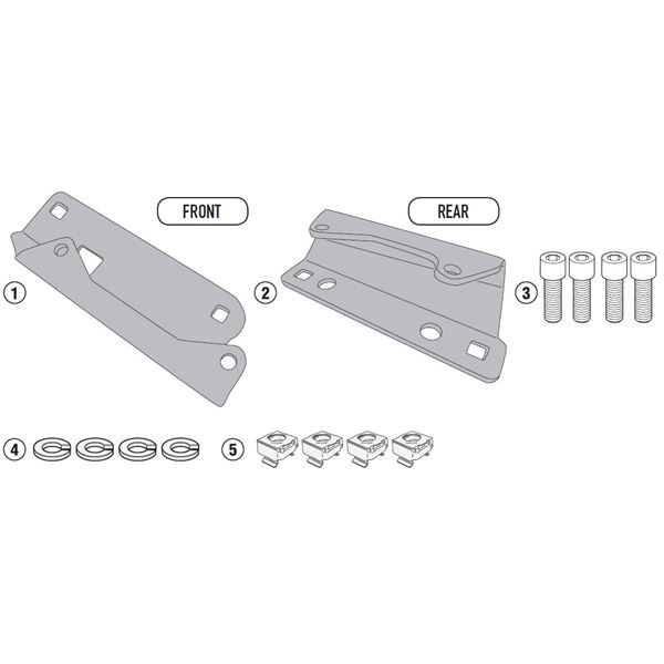 Kit de fixation sabot RP5129 - RP5140 BMW F750GS (18-20)