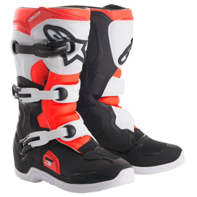Tech 3S Youth Black White Red Fluo