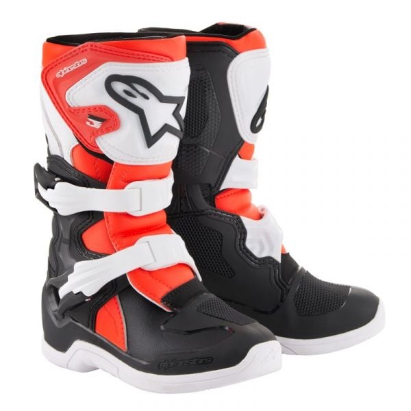 Tech 3S Kids Black White Red Fluo