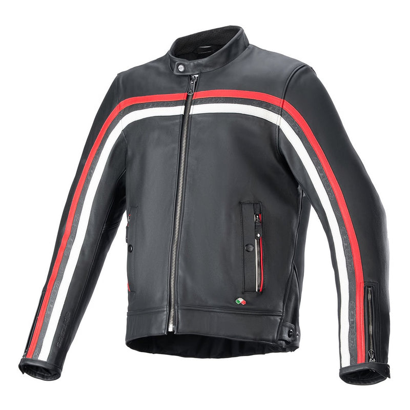 Dyno Leather Black Ruby Red Ecru