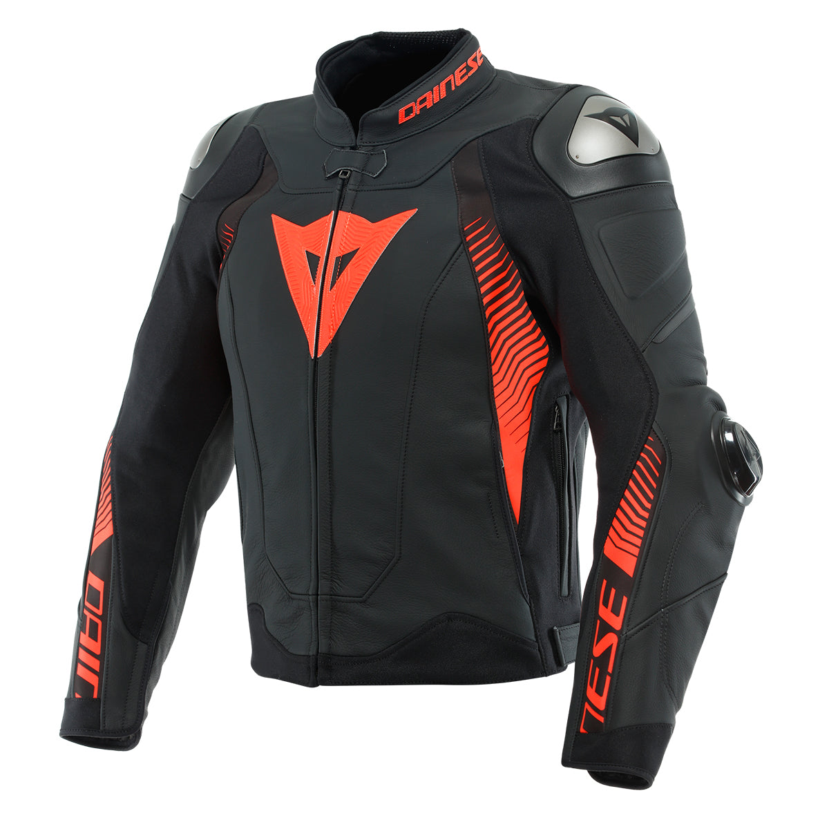 Super Speed 4 Leather Black Matt Fluo Red