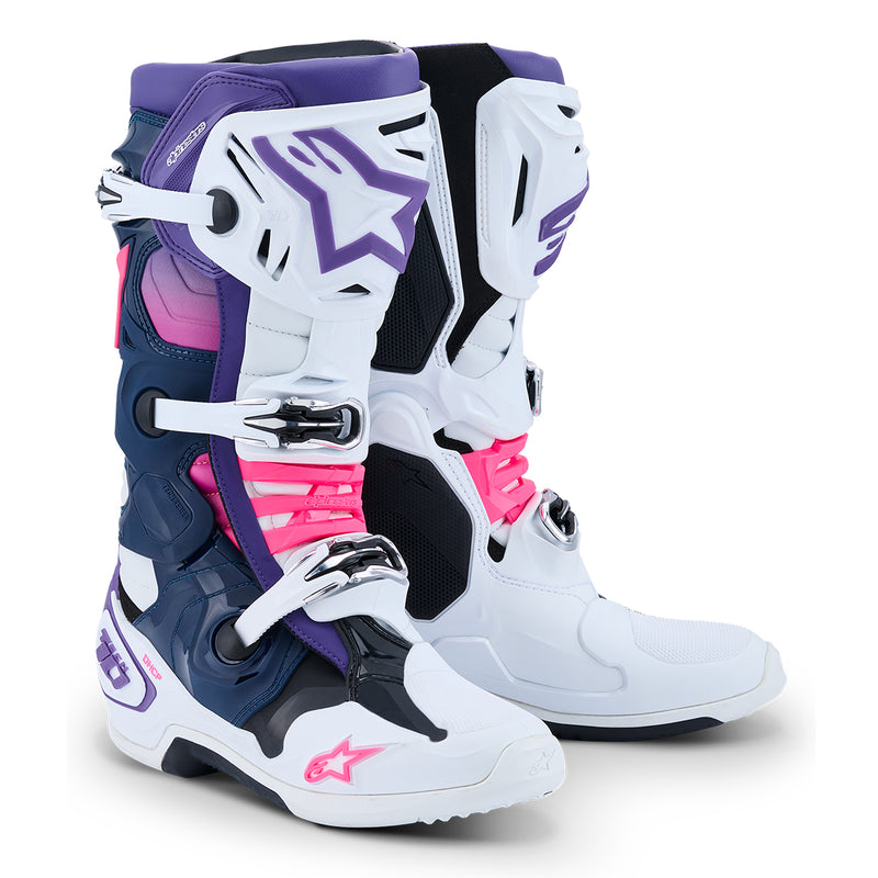 Tech 10 White Violet Navy Blue Pink Fluo