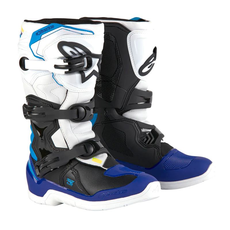 Tech 3S Youth White Black Enamel Blue