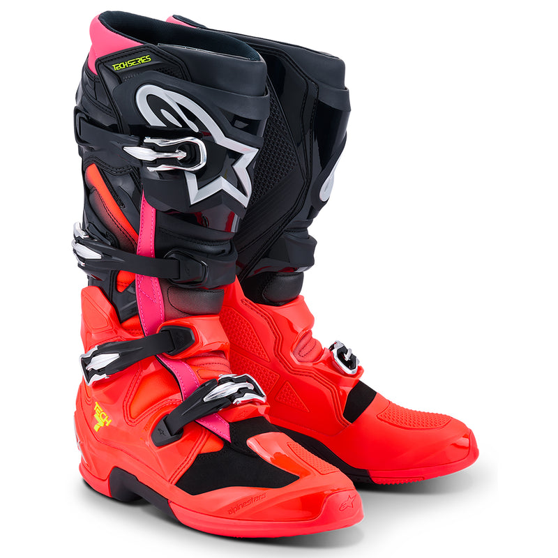 Tech 7 Black Red Fluo Pink Fluo