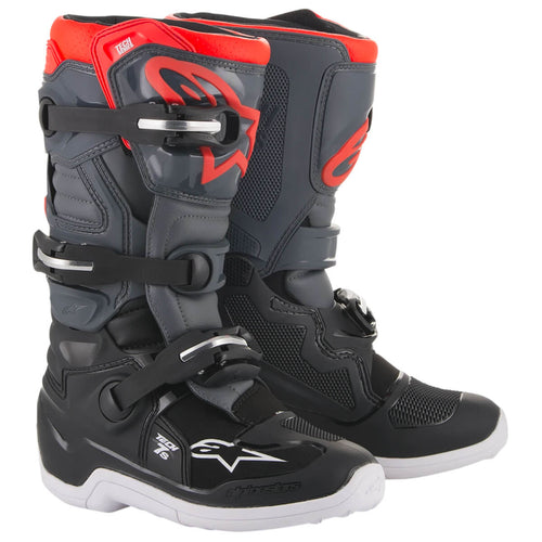 TECH 7 S Black Dark Grey Red Fluo