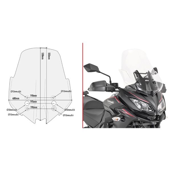 Bulle D4120ST Kawasaki Versys 1000 (17-18)