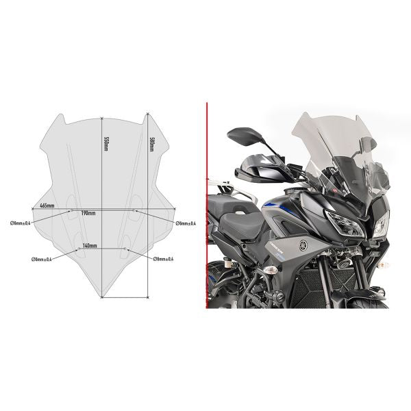 Bulle fumée D2139S Yamaha Tracer 900/Tracer 900GT (18-20)