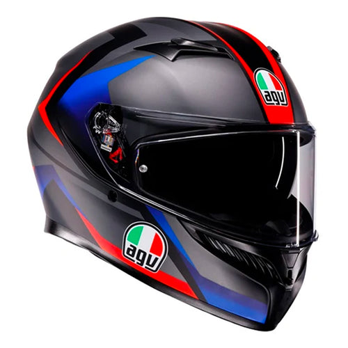 K3 Striga Matt Black Blue Red