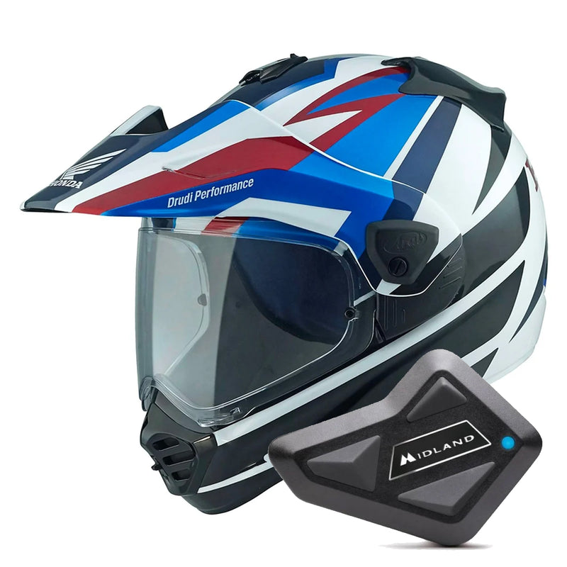Tour-X5 Africa Twin Blue White Black + Kit Bluetooth BT Mini