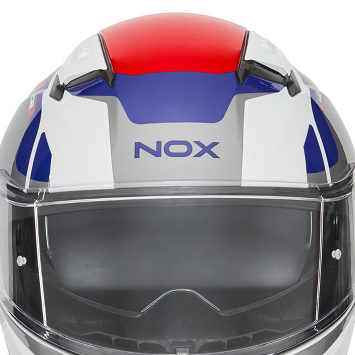 N402 Mentor White Blue Red Shiny
