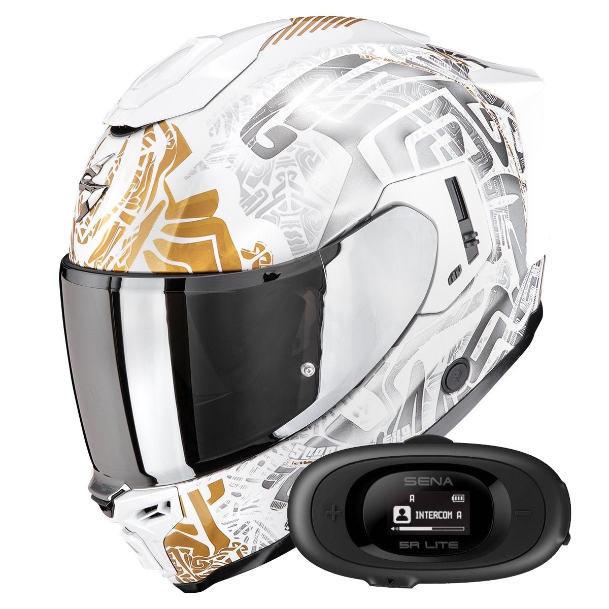 Exo 1500 Air Apus Pearl White Grey Gold + Kit Bluetooth 5S Solo