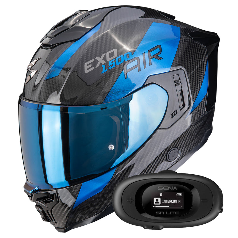Exo 1500 Carbon Air Platted Black Blue + Kit bluetooth 5R Lite Solo