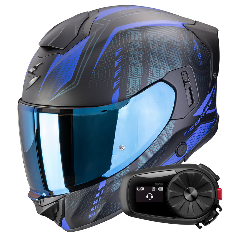 Exo 530 Air Theras Matt Black Blue + Kit Bluetooth 5S Solo