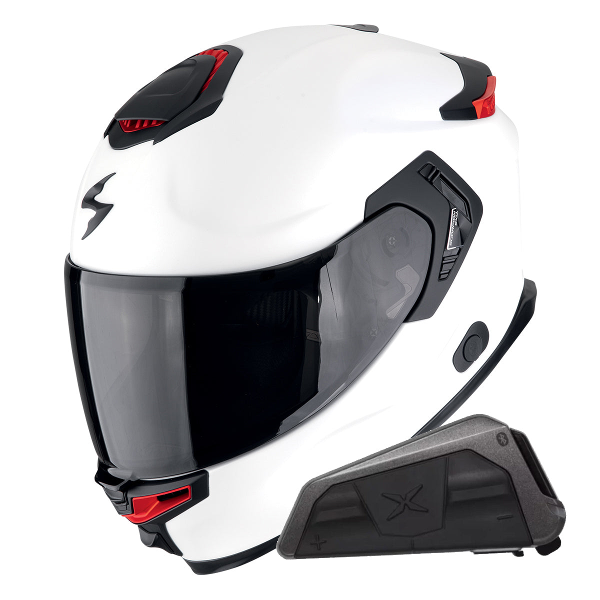 Exo GT SP Air Solid White Pearl Matt + Kit bluetooth Exo-Com Link-1
