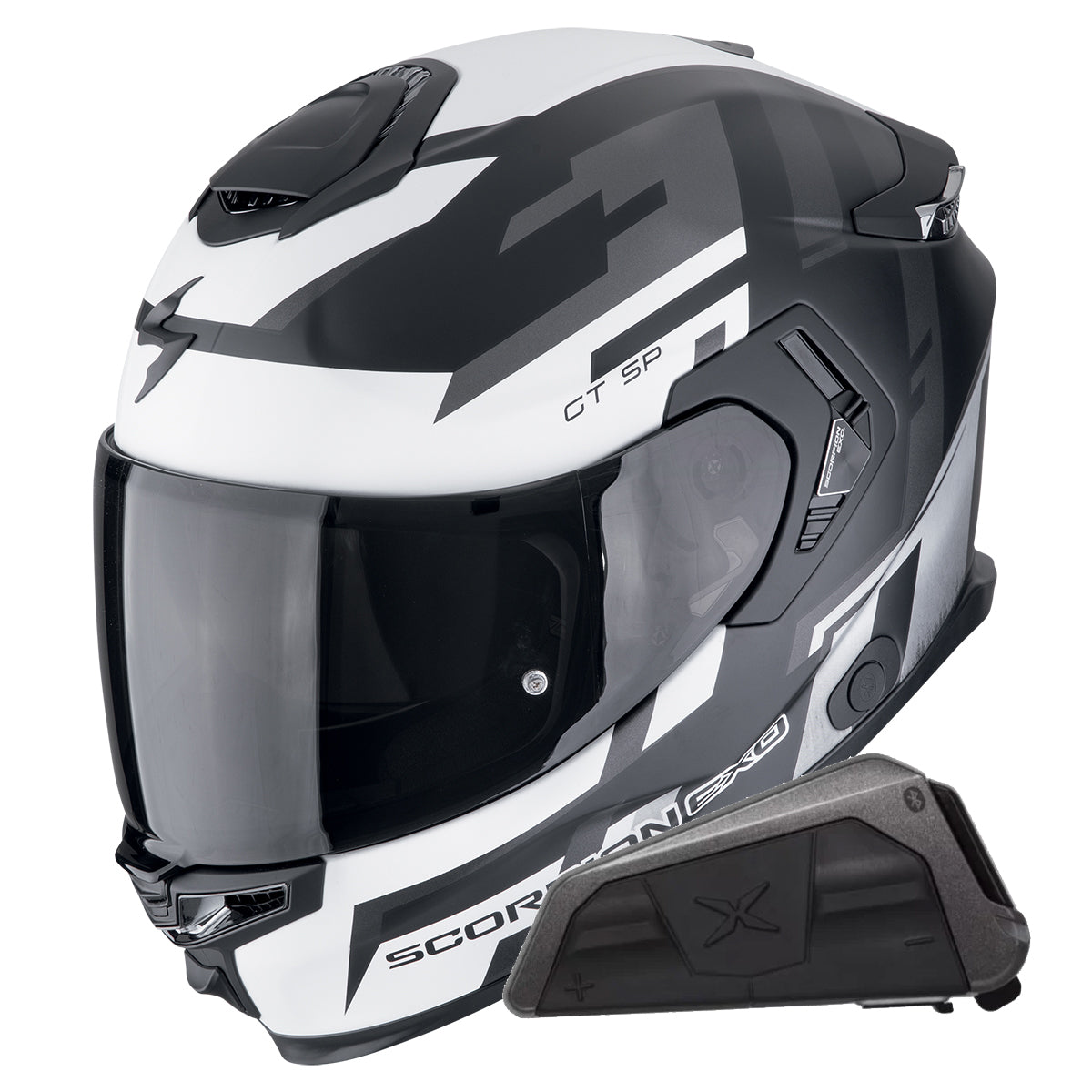 Exo GT SP Air Tornado Matt Black Silver + Kit bluetooth Exo-Com Link-1