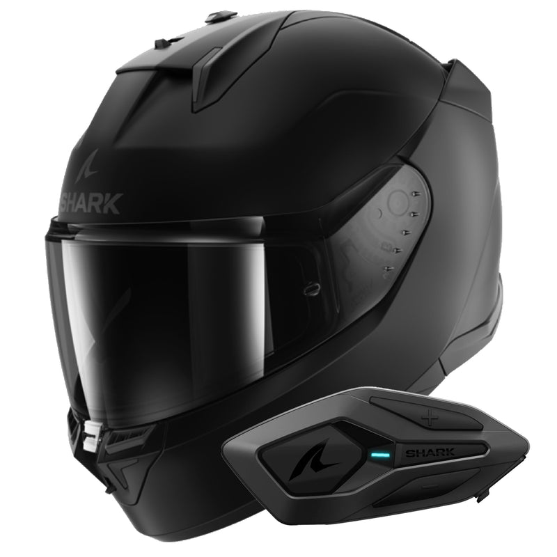 D-Skwal 3 Blank Mat KMA + Kit Bluetooth Sena para Shark Solo