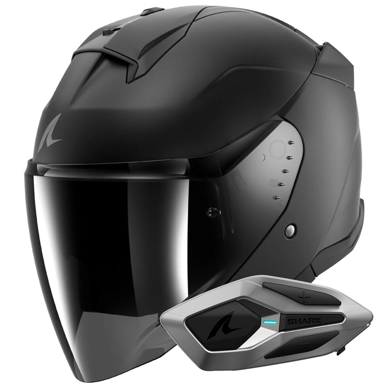 Skwal i3 Jet Blank Mat KMA + Kit Bluetooth Sena para Mesh Solo