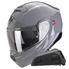 Exo 930 Evo Solid Cement Grey + Kit bluetooth Exo-Com Link-1