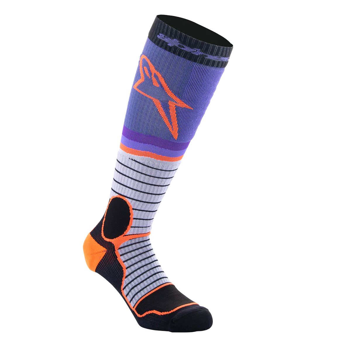 MX Pro Socks Black Grey Purple
