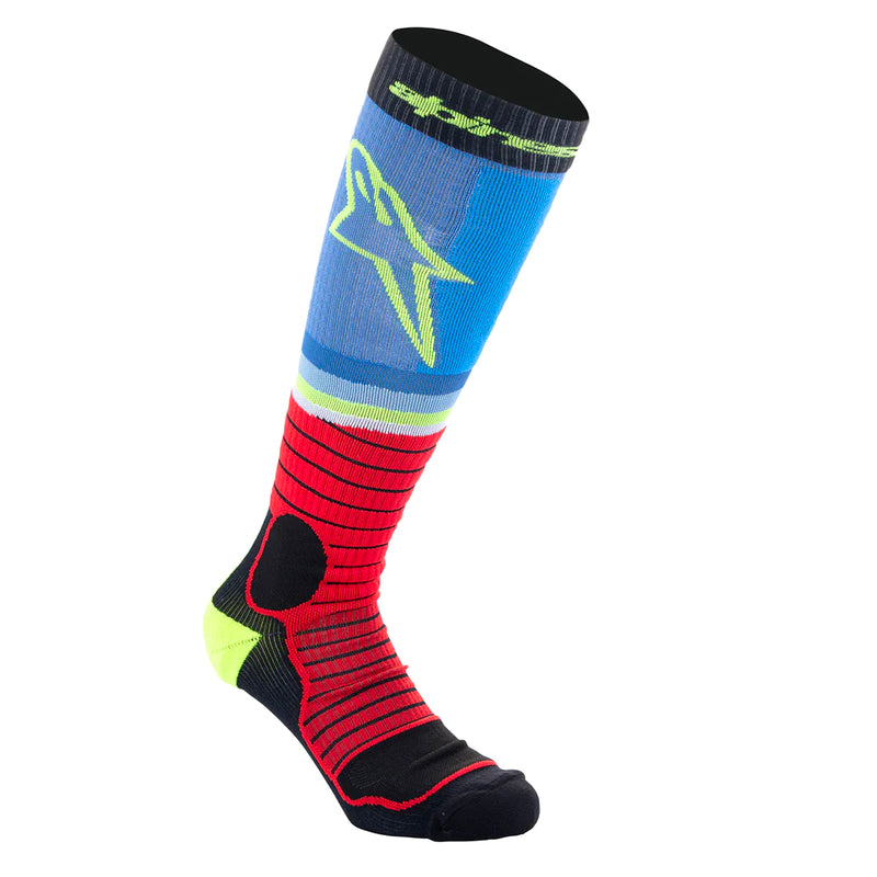 MX Pro Socks Black Red Light Blue
