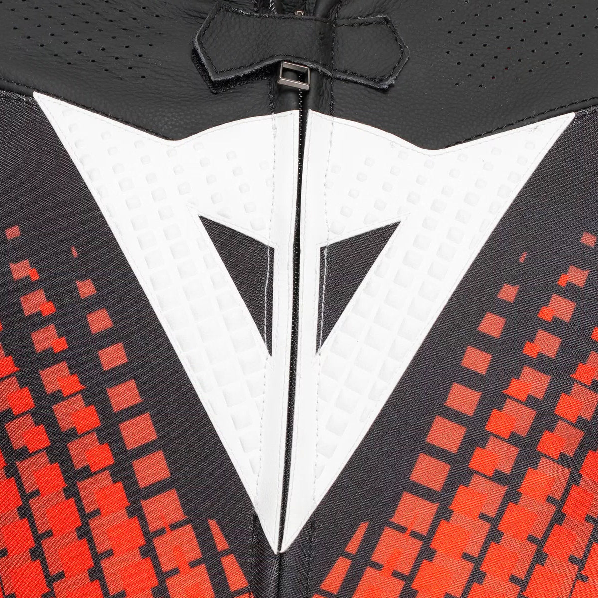 Laguna Seca 6 Perf 1PC Leather Black White Red Fluo
