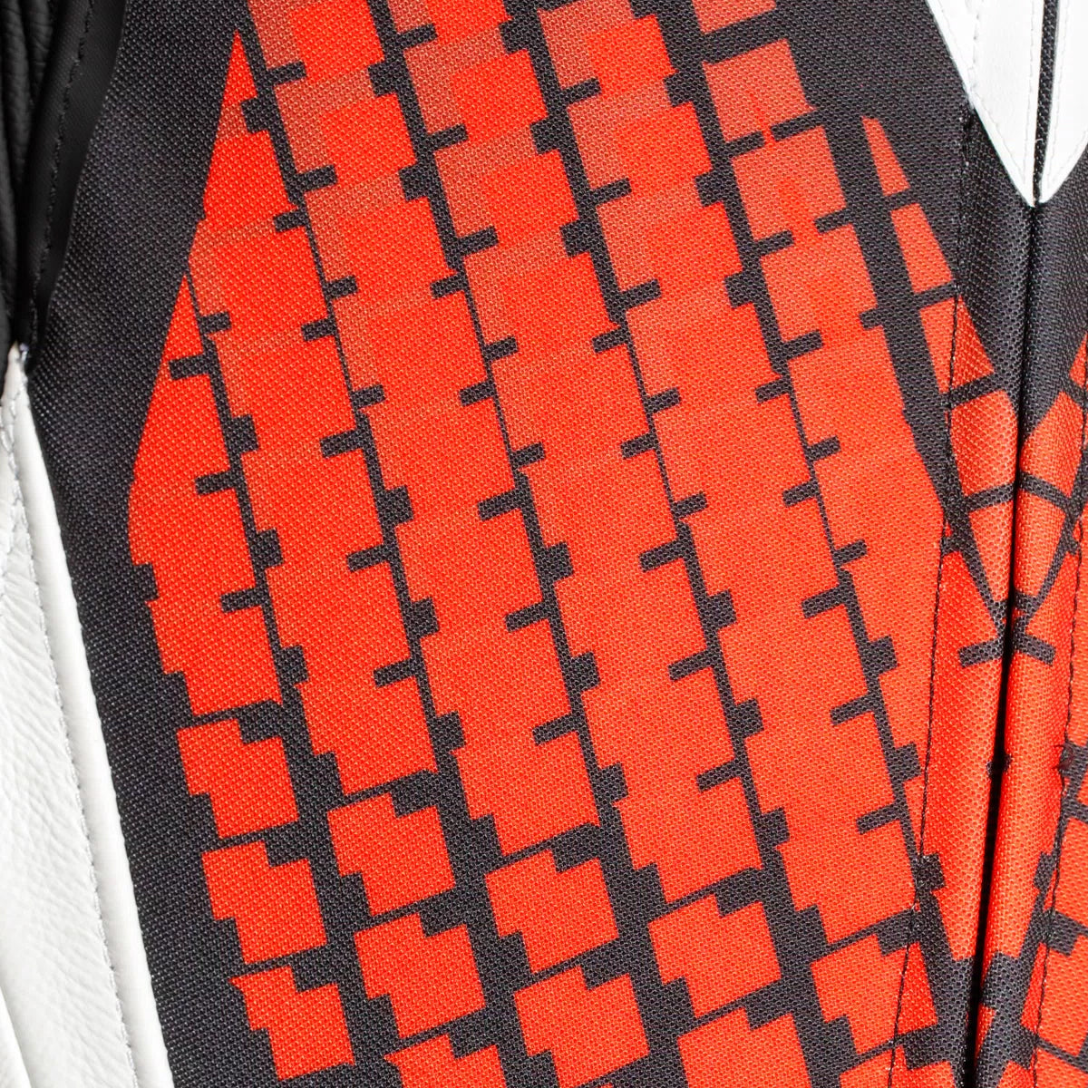 Laguna Seca 6 Perf 1PC Leather Black White Red Fluo