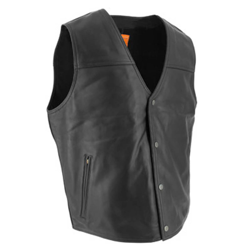 Gilet Cuir Noir