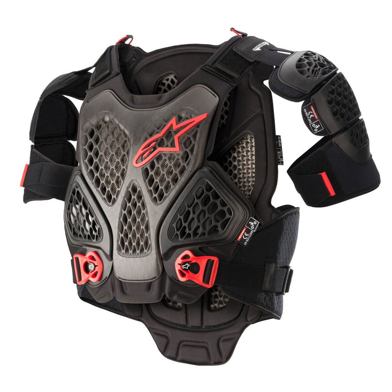 A-6 Chest Protector Black Anthracite Red
