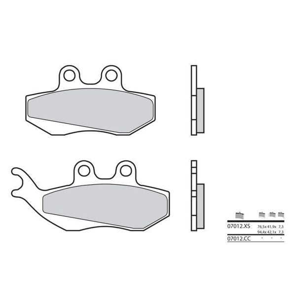Brembo 07012XS carbone céramique organique