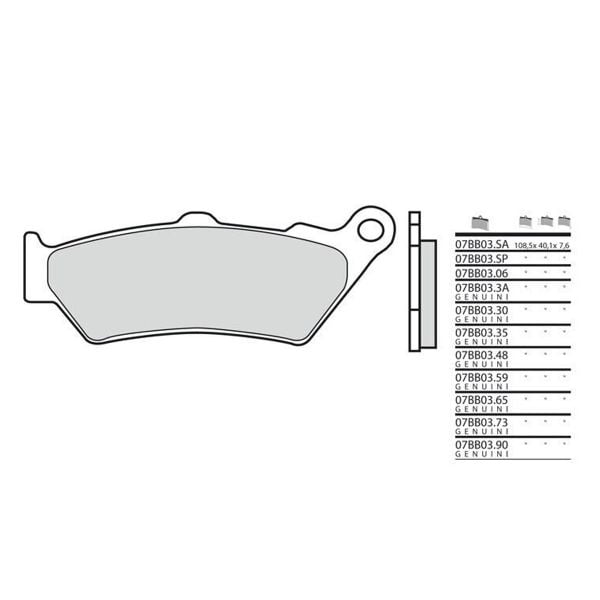 Brembo 07BB03SA métal fritté