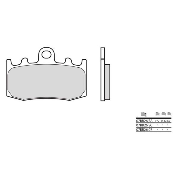 Brembo 07BB26LA métal fritté