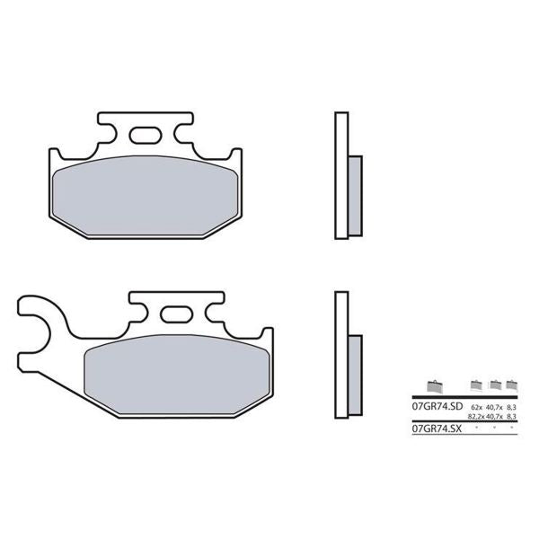Brembo 07GR74SD métal fritté