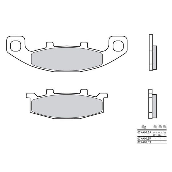 Brembo 07KA09SP métal fritté