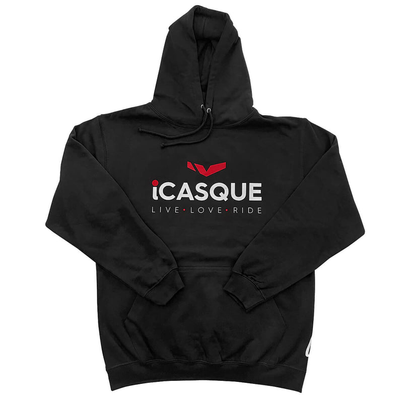 Hoodie iCasque Live Love Ride Black