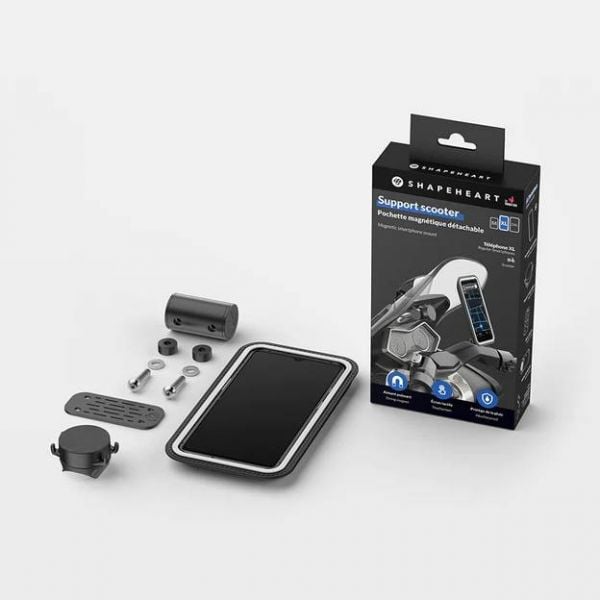 Support smartphone central scooter + pochette