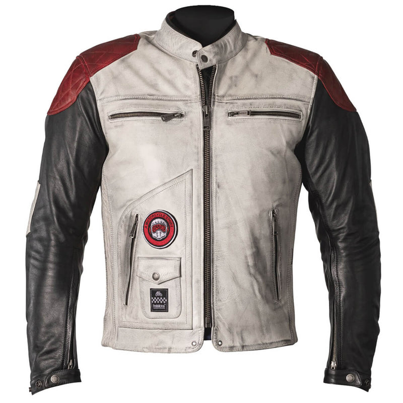 Tracker Leather White Black Red