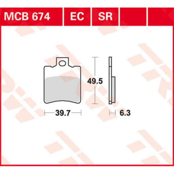 TRW Organique Offroad/Scooter MCB674EC