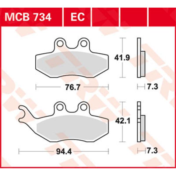 TRW Organique Offroad/Scooter MCB734EC