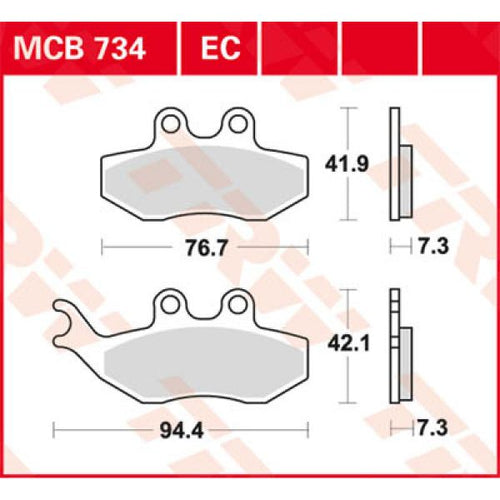 TRW Organique Offroad/Scooter MCB734EC