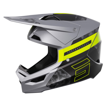 Casque Cross SHOT Furious Patrol Grey Neon Yellow Matt