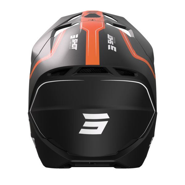 Casque Moto Cross - Shot Furious Camp Navy Orange