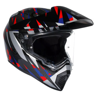Casque Integral AGV AX9 Steppa Carbon Red Blue