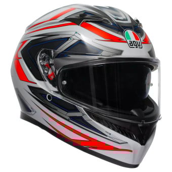 Casque Integral AGV K3 Space Matt White Red Fluo