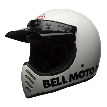 Casque Moto Intégral Bell BULLITT COMMAND VINTAGE Blanc Rouge Bleu