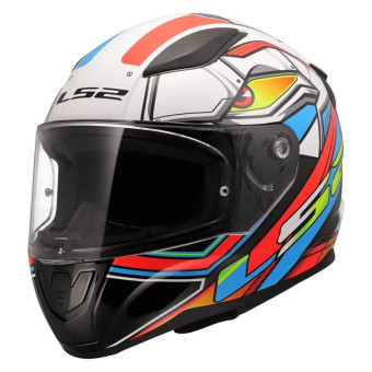 Casque Integral LS2 Rapid II Xdron White Neon Orange FF353